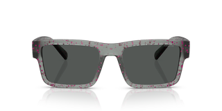 Matte Transparent Grey/Pink Splatter
